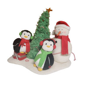 Hallmark Animated Singing Snowman Penguins PENGUIN ON LEFT DOESN'T WORK
